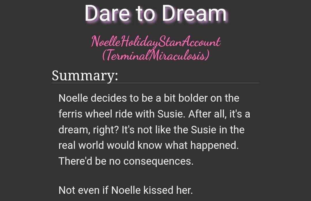 Whatever. Go my favorite UTDR fics