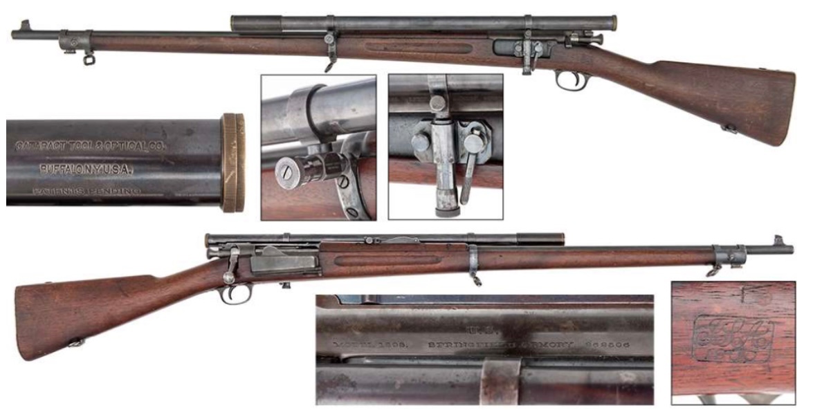 DocStrangelove2's tweet image. A surviving “Sniper Krag” that was used in 1900 for the US Army boards evaluation on telescopic rifles as a viable program. Its results helped start the modern US sniper rifle program into WW1 and onward.