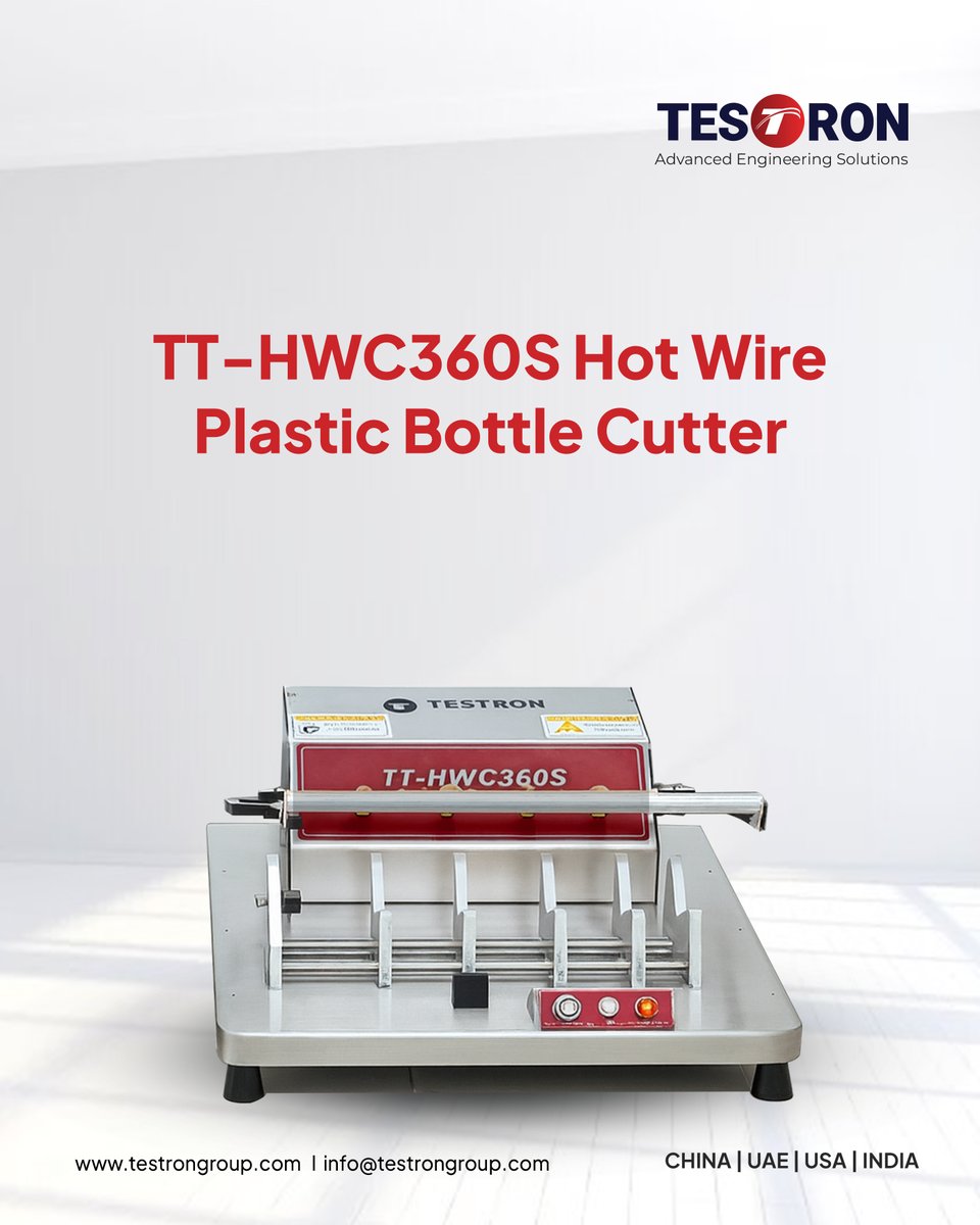 Testrongroup's tweet image. Clean Cuts | Fast Processing | Precision Sectioning - TT-HWC360S Hot Wire Plastic Bottle Cutte

𝗙𝗼𝗿 𝗺𝗼𝗿𝗲 𝗶𝗻𝗳𝗼𝗿𝗺𝗮𝘁𝗶𝗼𝗻:
Email: info@testrongroup.com
Product: testrongroup.com/product/tt-hwc…
Website: testrongroup.com

#TestronGroup #HotWireBottleCutter