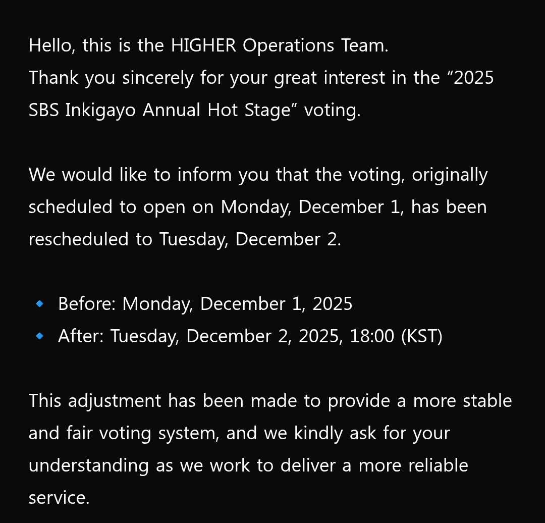 dailytre4sure's tweet image. Teumes, please be advised of the Annual Hot Stage voting schedule change. It was originally set to open today but has been rescheduled to tomorrow, Dec. 2 at 18:00 KST.

This might be the last trophy we can give TREASURE in 2025, so let’s start strong, stay consistent, and work…