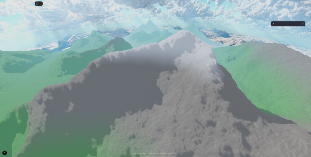 KennyPirman's tweet image. Some hello-terrain experiments to fight the sunday scarries #threejs #webgpu