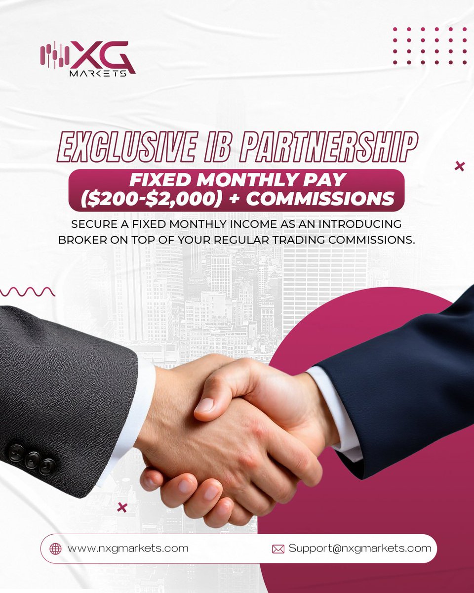 nxg_markets's tweet image. Introducing the first IB program that pays you a fixed salary + commissions.

Want a stable, scalable IB business?

 DM us to join.

Follow @nxg_markets 
.
#IntroducingBroker #IBProgram #ForexIB #ForexAffiliate #ForexBusiness