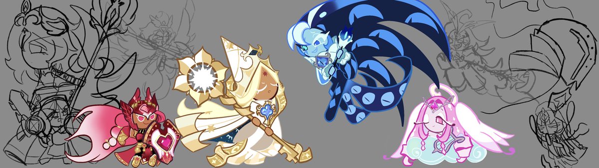 目前進度（手有點酸）#cookierunkingdom #PureVanillaCookie #HollyberryCookie #DarkCacaoCookie #GoldenCheeseCookie #WhiteLilyCookie #ShadowMilkCookie #EternalSugarCookie #MysticFlourCookie #BurningSpiceCookie #SilentSaltCookie