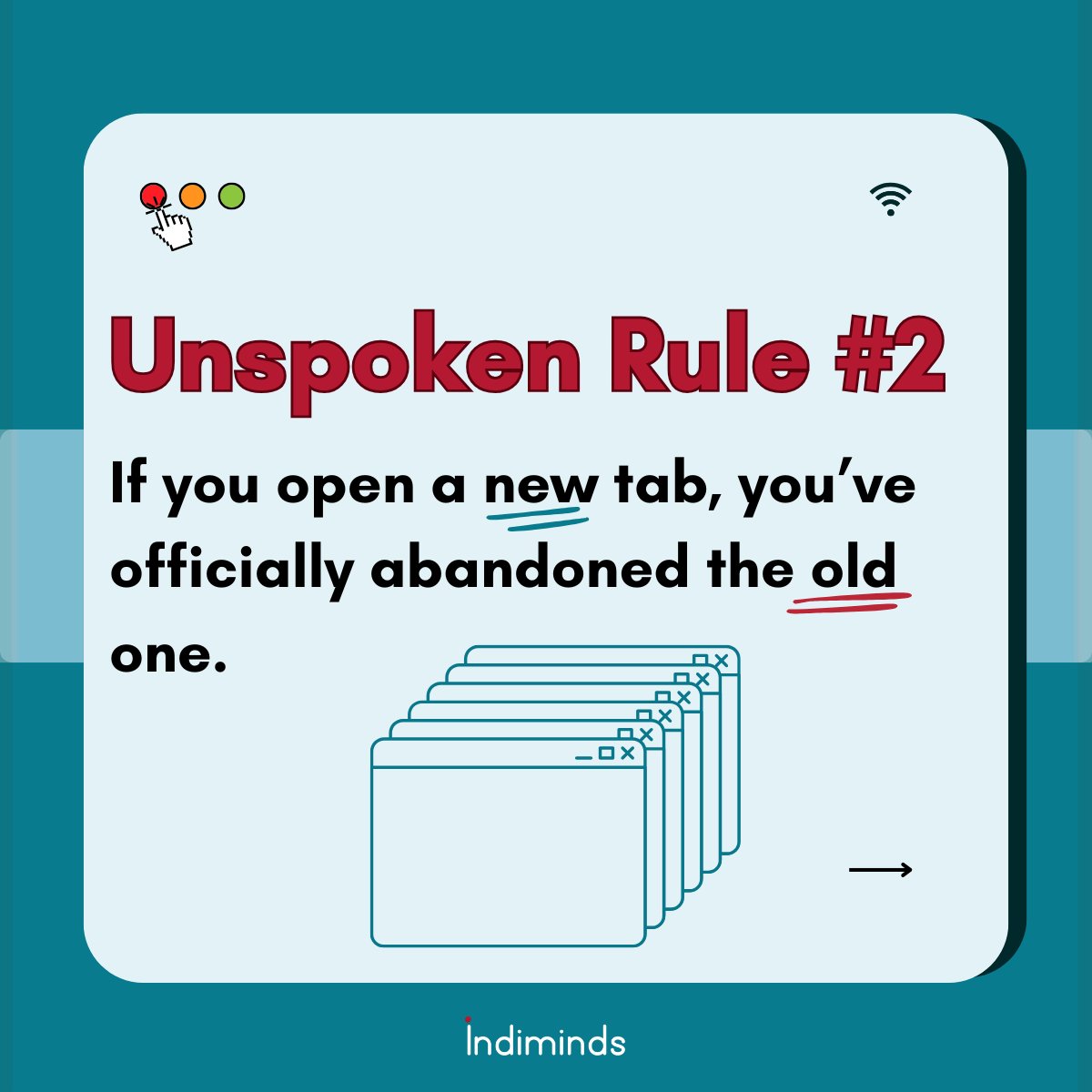 Indimindstech's tweet image. Office life comes with rules nobody wrote but everyone follows. So this Tuesday, we broke the silence.
Introducing #TabooTuesday; where we call out the relatable chaos, one unspoken rule at a time.
Because someone had to say it. 😉

#WorkplaceHumor #Indiminds