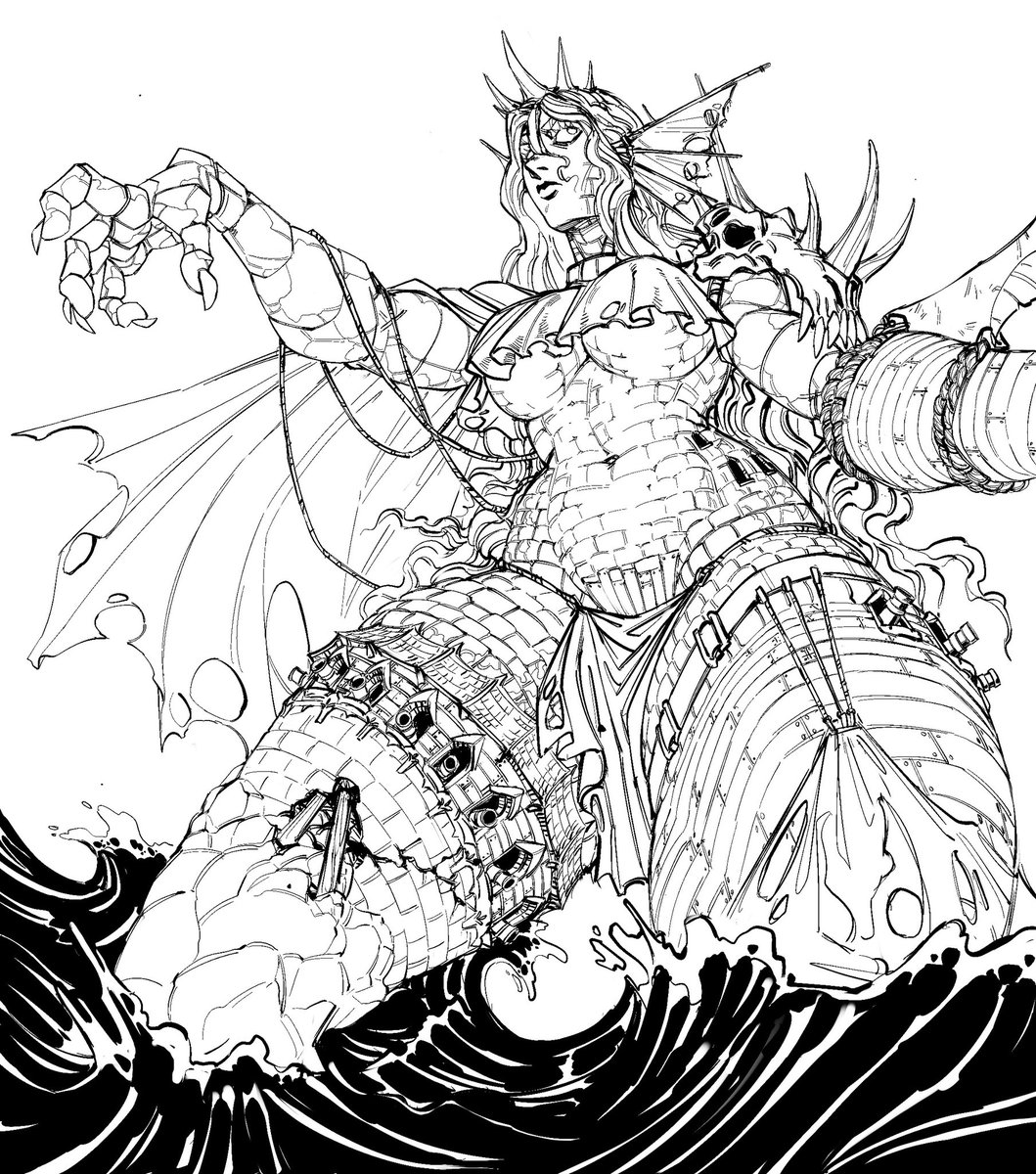 OnnisVanilla's tweet image. Finally done this art
Giant ship-lady