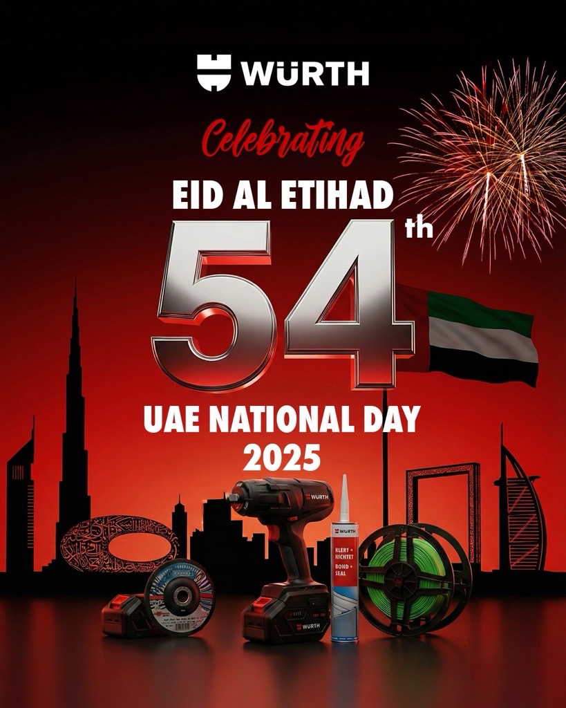 Happy UAE National Day 2025

#Würth #WurthGulf #WurthUAE #NationalDay #UAENationalDay