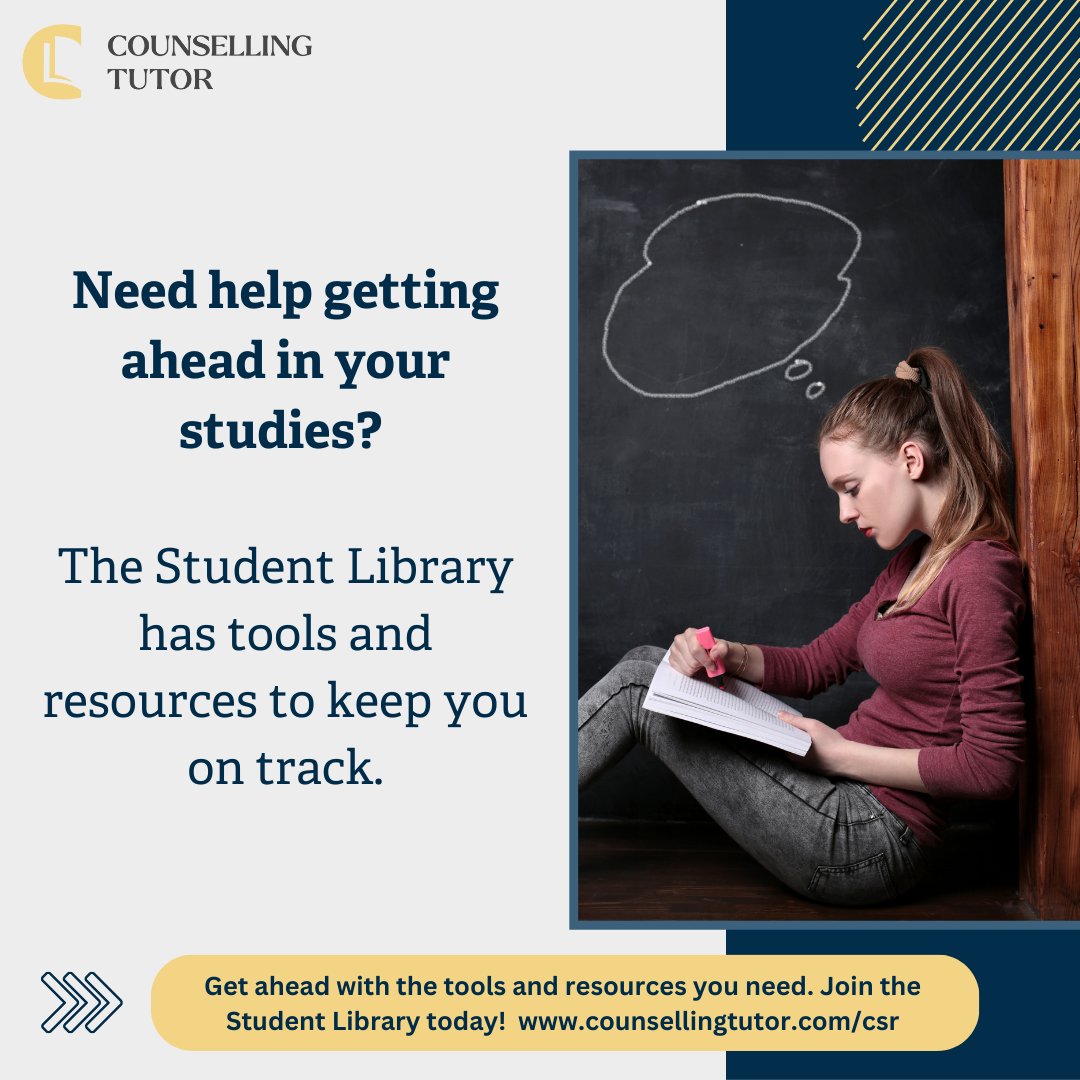 CounsellorTutor's tweet image. The Student Library provides everything you need to move forward and succeed in your coursework.

Get ahead with the tools and resources you need. Join the Student Library today at f.mtr.cool/ozjhnnskuz