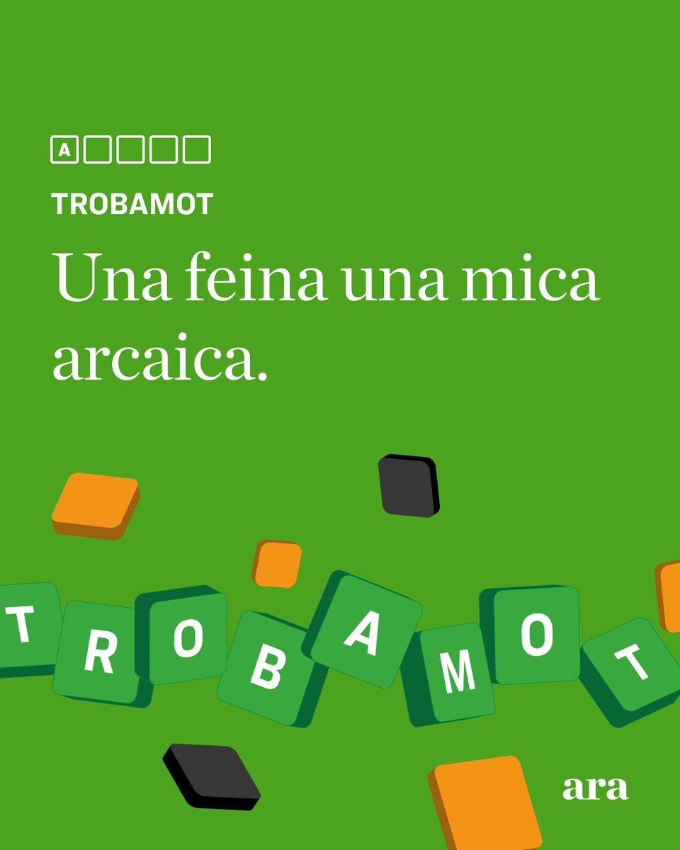 Que aixequi el dit qui surti avui.

Enllaç: jocs.ara.cat/trobamot/

#ARAjocs #trobamot #passatempsencatala #jocsdellengua #diariARA