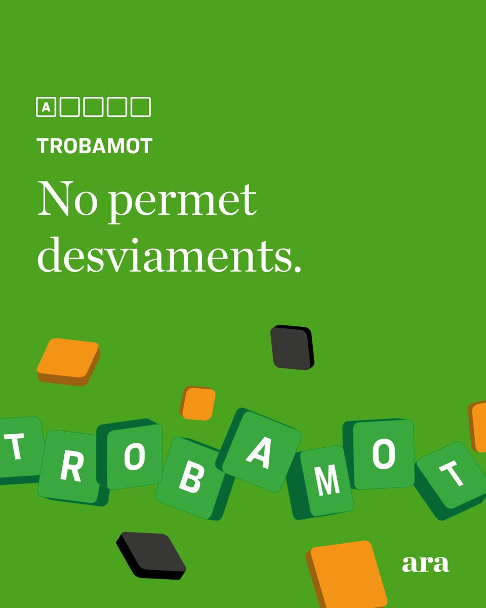 Com va això?

Enllaç: jocs.ara.cat/trobamot/

#ARAjocs #trobamot #passatempsencatala #jocsdellengua #diariARA