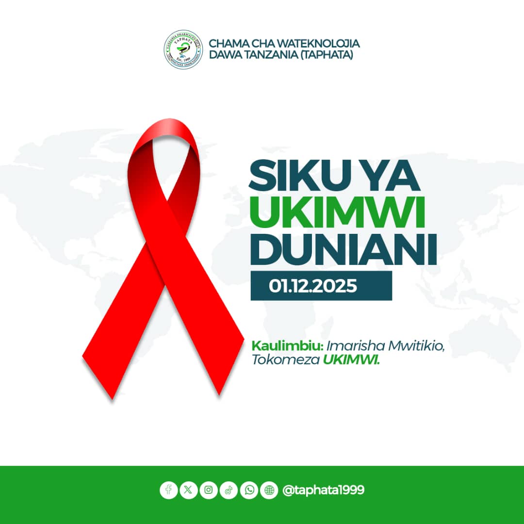 Kila tarehe 1/12/2025 ni Maadhimisho ya Siku ya Ukimwi Duniani

 Tanzania ni miongoni mwa Nchi zinazoadhimisha siku hii ambapo kwa mwaka huu maadhimisho haya yamebeba kauli mbiu isemayo;-

"Imarisha Mwitikio,Tokomeza VVU"
#taphata_umahirinateknolojia

vm.tiktok.com/ZMAEbbahd/