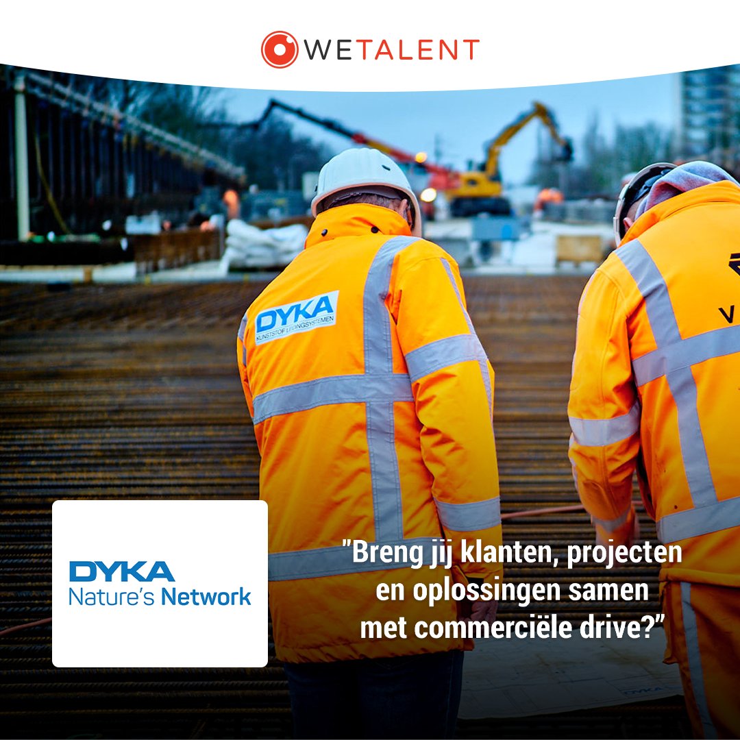 Installateurs en kleine bouwbedrijven adviseren, relaties versterken en bijdragen aan duurzame projecten: dat is jouw dagelijkse werk als 𝗔𝗰𝗰𝗼𝘂𝗻𝘁𝗺𝗮𝗻𝗮𝗴𝗲𝗿 bij DYKA in 𝗡𝗼𝗼𝗿𝗱-𝗛𝗼𝗹𝗹𝗮𝗻𝗱.

🔗 wetalent.nl/kandidaat/vaca…

#dyka #accountmanager #sales #vacature