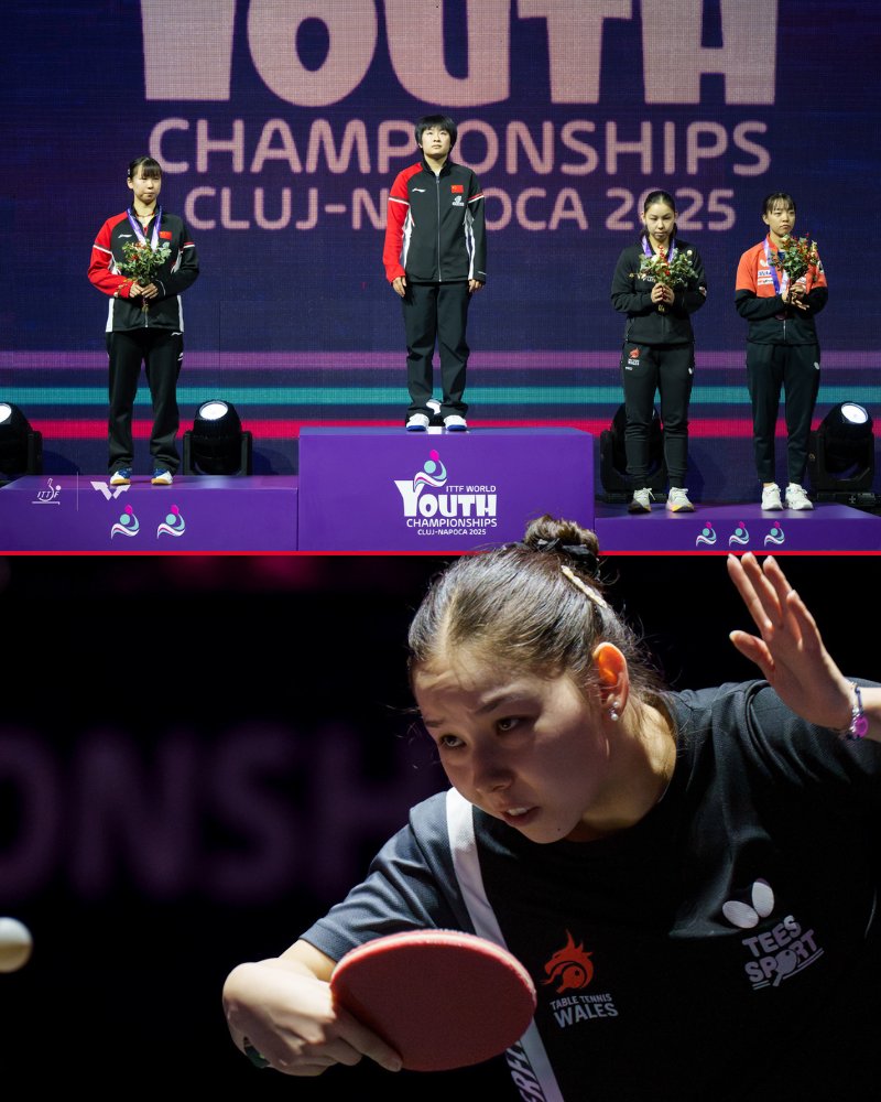 A huge weekend for Anna Hursey, Welsh table tennis, and Welsh sport!🔥

Anna has returned from the World Youth Championships with a haul of medals, including gold!👏

🏆🥇Alongside Germany's Mia Griesel, Anna became World Champion in the U19 Girls Doubles event, overcoming the