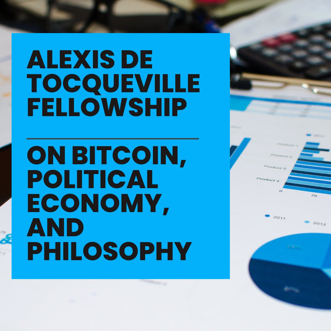 opportunitiesfy's tweet image. 🌟 Alexis de Tocqueville Fellowship – Feb 2026
Explore Bitcoin, liberty &amp;amp; classical liberal thought. 2-day Austin colloquium + online. Travel, lodging &amp;amp; books covered.
📅 Deadline: Dec 20, 2025
🔗 wp.me/p23f03-hEH
#Bitcoin #Fellowship #Liberty #PoliticalEconomy