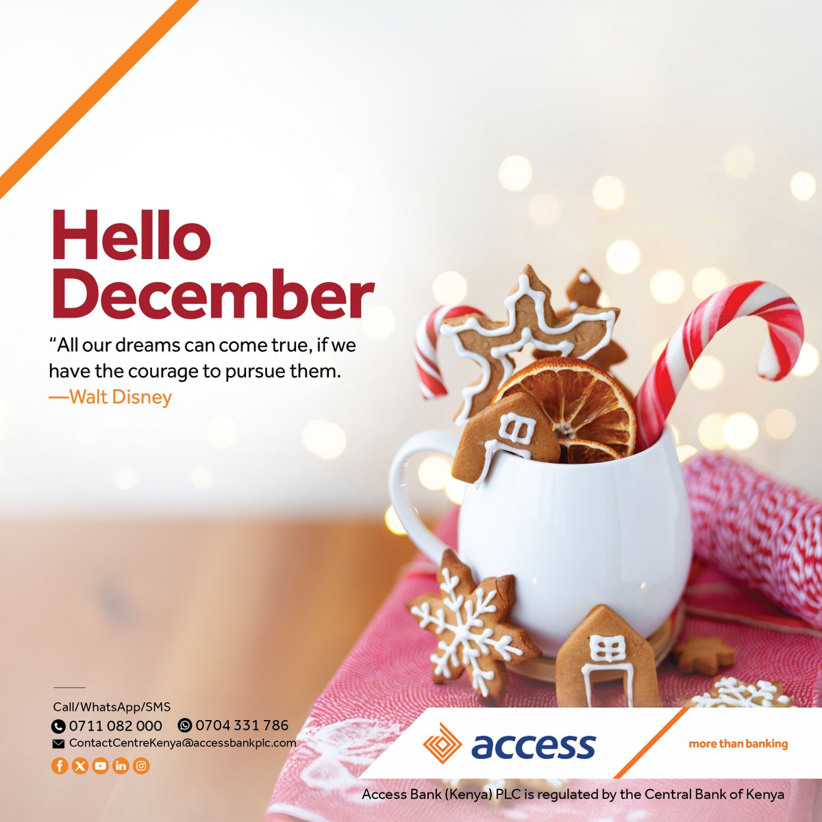 Step into this December with renewed energy; a new month, a new week, and a new chance to rise higher than before!

#AccessMore #MoreThanBanking