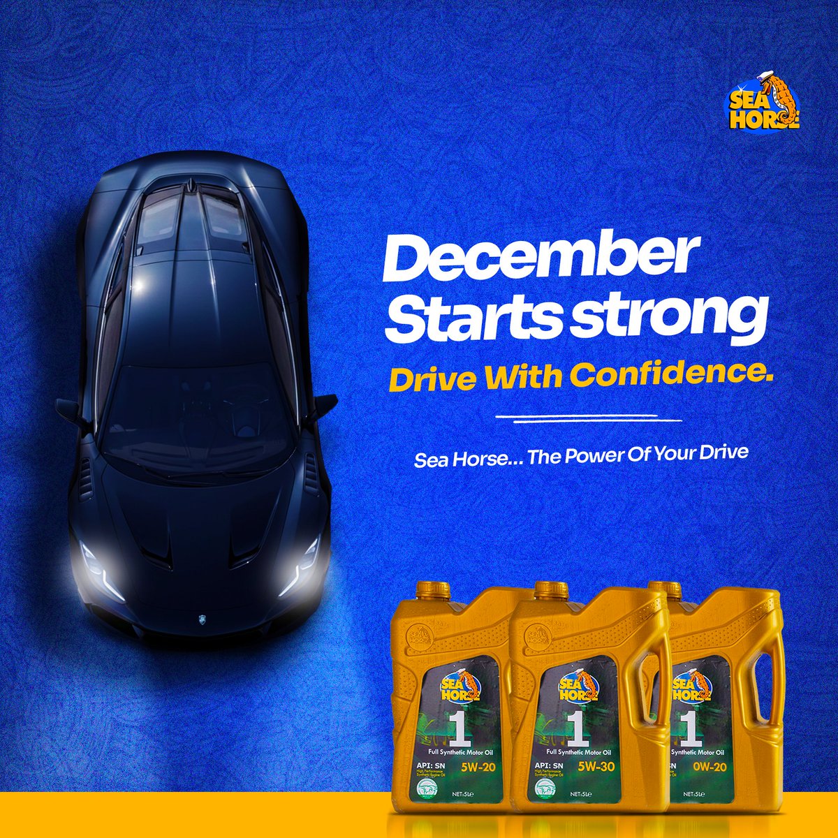 SeahorseNigeria's tweet image. Welcome to December, the month to finish the year strong

#DriveWithSeaHorse #December #EngineProtection  #MotorLubricants #QualityOil #SeaHorseLubricants #ThePowerOfYourDrive