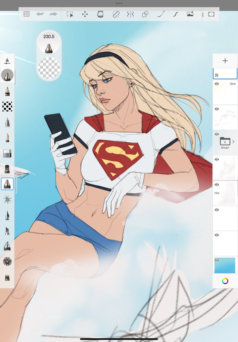 she’s boredddd #Supergirl #WIP