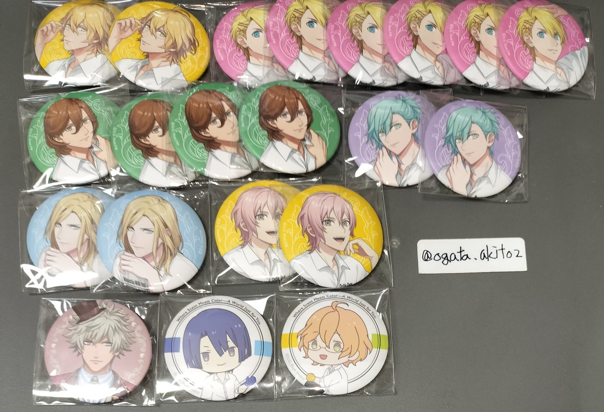 交換】うたプリ グラショ 譲) CCL缶バッジ：☆蘭丸 FP缶バッジ：那月2