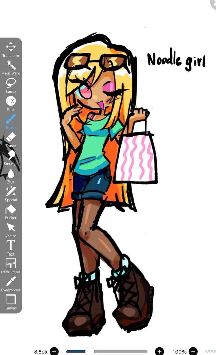 LUCYAZ0_0's tweet image. Noodle hair girl from roblox in my style
#robloxart