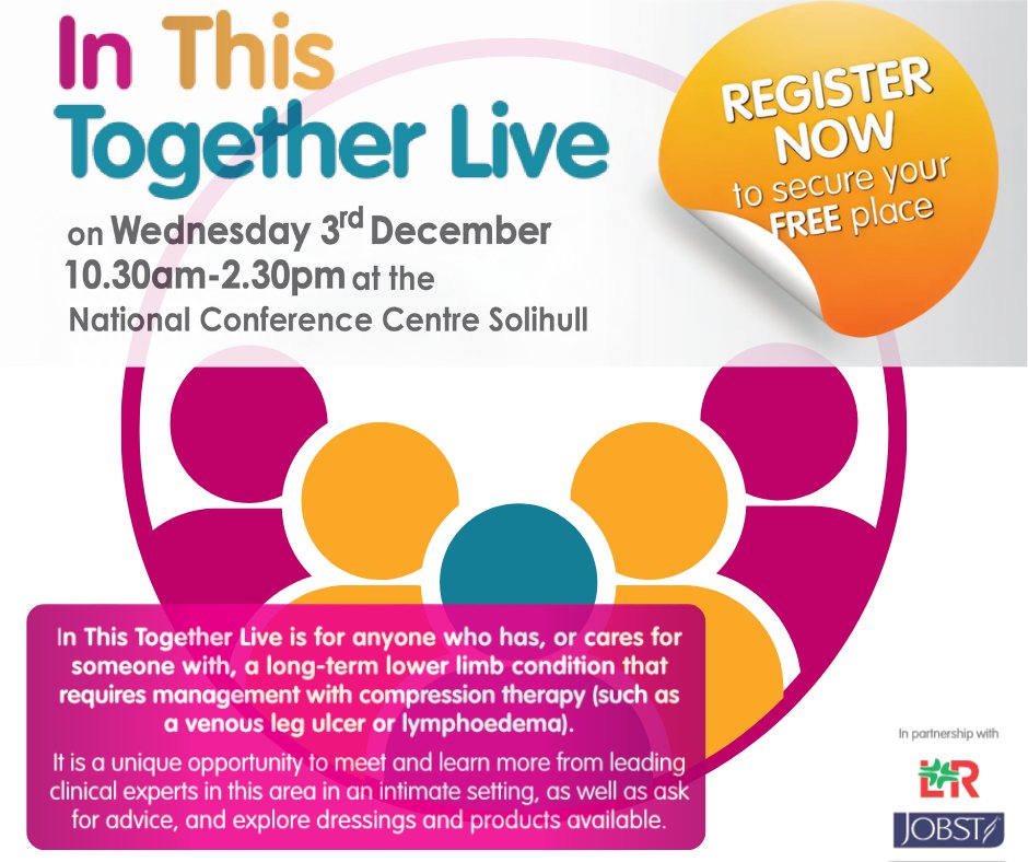 DaylongDirect's tweet image. Last chance to book! 🚨 Join us at In This Together Live, a free event for anyone living with a lower-limb condition. Hear from leading clinicians, join roundtables on skin &amp;amp; wound care, and compression, and explore solutions from Daylong Direct:  surveymonkey.com/r/9BD3CJF