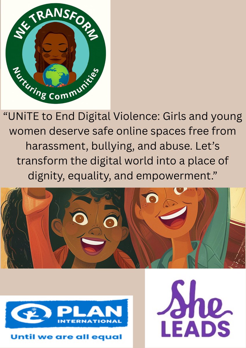 Stand with girls online: report abuse, support survivors, teach digital respect, and hold platforms and leaders accountable for safety. #SafeOnline #SheLeadsPooledGrant #16DaysOfActivism2025 <a href="/tdhnl_africa/">TdH-NL Africa 🧡</a> <a href="/PlanAULiaison/">Plan International African Union LO</a> <a href="/SheLeadsGAN/">She Leads Advocacy Network</a>