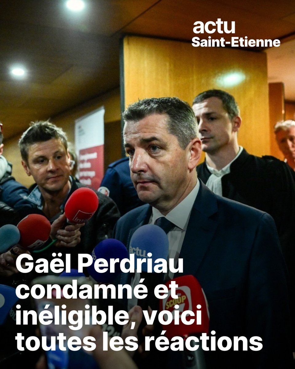 actufr_sainte's tweet photo. 🔴👩‍⚖️ « Monsieur, vous ne pouvez plus être le maire de la ville de Saint-Etienne » : la présidente, n’a pas mâché ses mots. "Le tribunal n'a rien trouvé, en termes d'excuses, d'explications suffisantes pour retirer cette gravité aux faits reprochés"
➡️ https://t.co/5x3SFb7RaP https://t.co/7tMjtkJjR7
