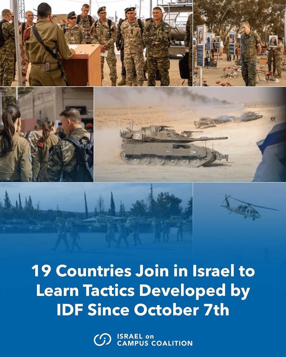 sabra_the's tweet image. 🇮🇱⚠️

19 Countries arrived in Israel to learn urban warfare tactics developed by the phenomenal IDF Since October 7th. 
The main focus is on the IDF’s incredible achievement of amassing the lowest ratio of civilian to combatant deaths in the history of urban warfare.…