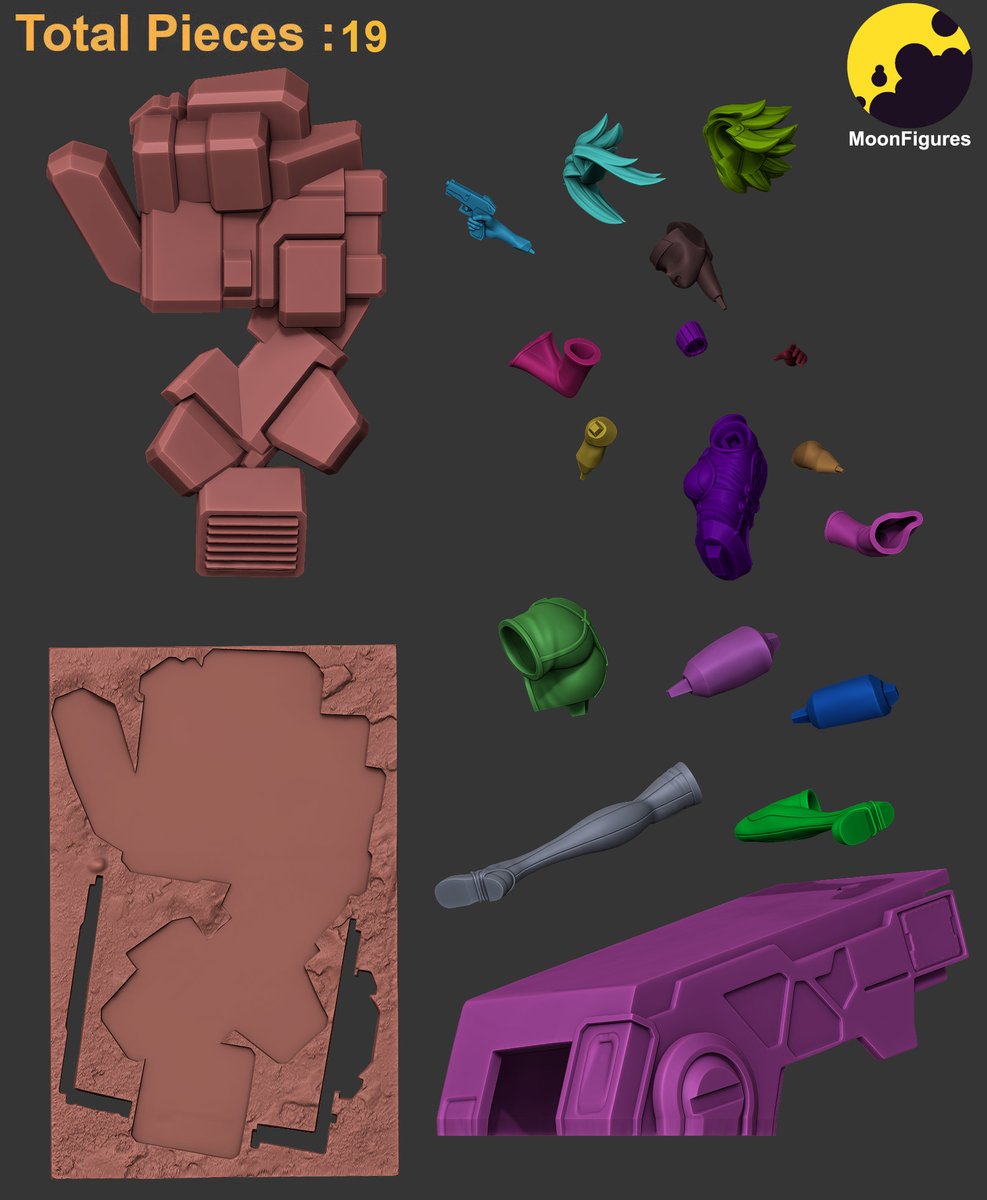 Moon0Figures's tweet image. in december Kouzuki Kallen #Kouzukikallen #codegeass     #anime #3d #anime #zbrush #figure