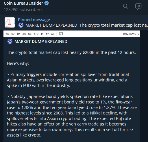 coinbureau's tweet image. ⚠️THE REAL REASON BEHIND THE $200B MARKET DUMP

Most people saw the crash... BUT nobody saw what caused it.

So we explain the part the market is missing!🔥

GET THE FULL STORY NOW!👇
go.coinbureau.com/x-telegram