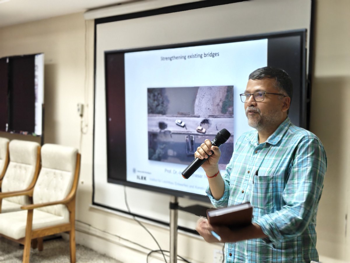 csir_serc's tweet image. Technical Lecture by Professor Balthasar Novák, University of Stuttgart, Germany
TOPICS:
1. Strengthening strategies for existing concrete bridges

2. Distributed fiber optic sensors (DFOS) for long term monitoring of existing bridges
– Development and experiences

@CSIR_IND