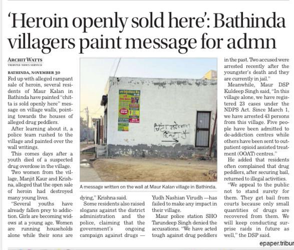Partap_Sbajwa's tweet image. Bathinda’s villages are literally forced to paint on their walls that “heroin is openly sold here.”
This is the darkest indictment of Bhagwant Mann’s collapsing governance and Kejriwal’s hollow slogans.
When people have to become whistleblowers on their own walls, it shows the…