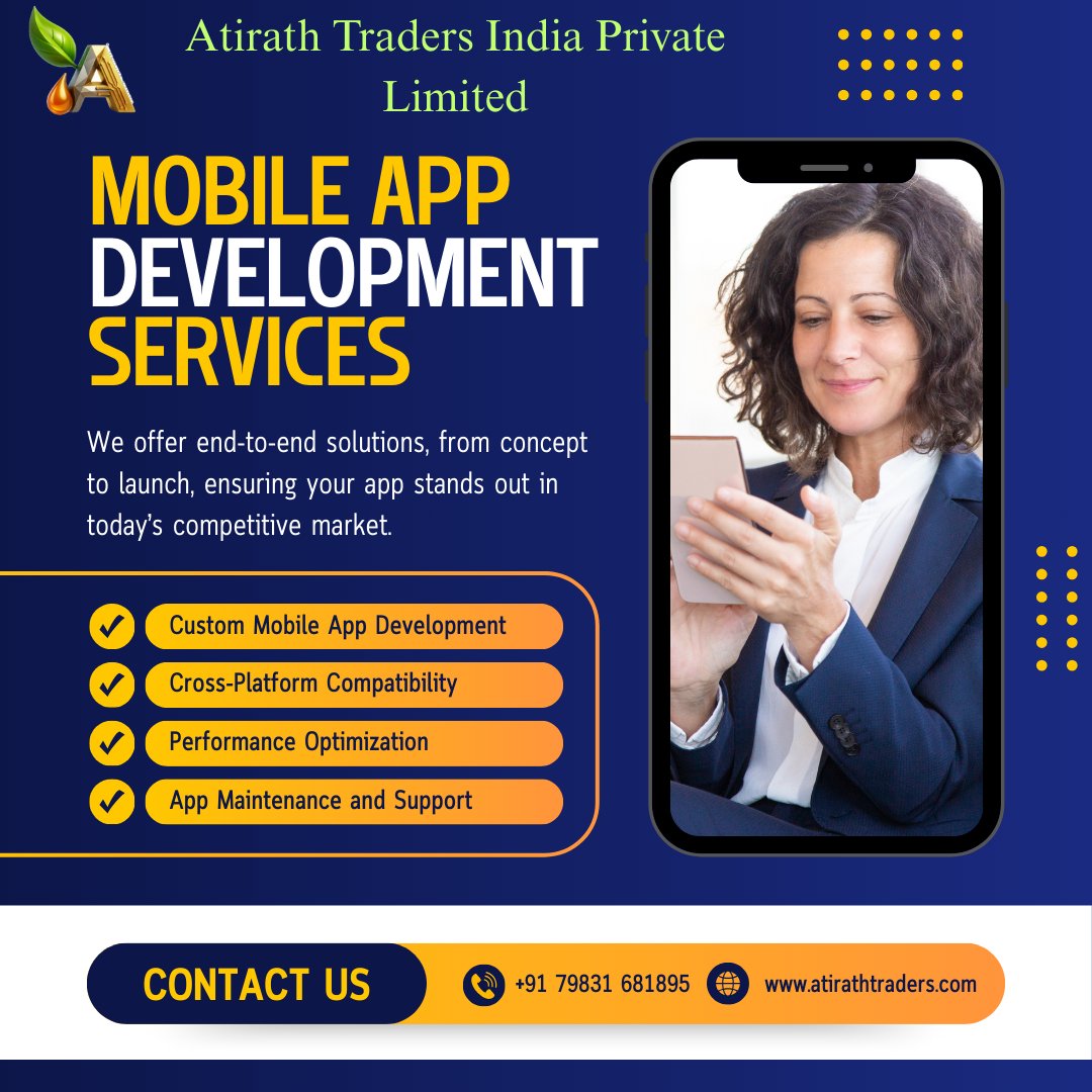 atirathtraders's tweet image. Transform Your Business with Powerful Mobile App Development!

#MobileAppDevelopment #AppDevelopmentServices #CustomAppDevelopment #CrossPlatformApps #AppMaintenance #PerformanceOptimization #DigitalSolutions #AtirathTraders #ITServices #AppDevelopers #MobileTechnology