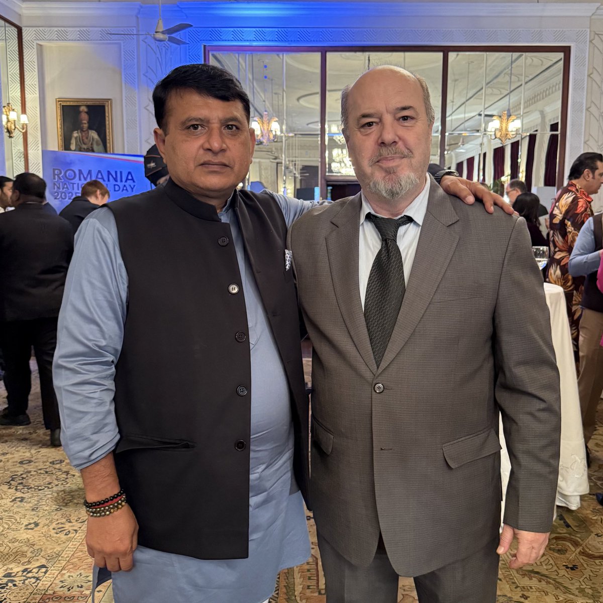 Always a joy catching up with my dear friends — H.E. Mr. <a href="/BenniHoskulds/">Benedikt Höskuldsson</a>, Ambassador of <a href="/IcelandinIndia/">Iceland in India</a> 🇮🇸, and H.E. Mr. Slobodan Uzunov, Ambassador of North Macedonia 🇲🇰. Every meeting is warm, lively, and full of genuine friendship. Grateful for the wonderful bond we share.