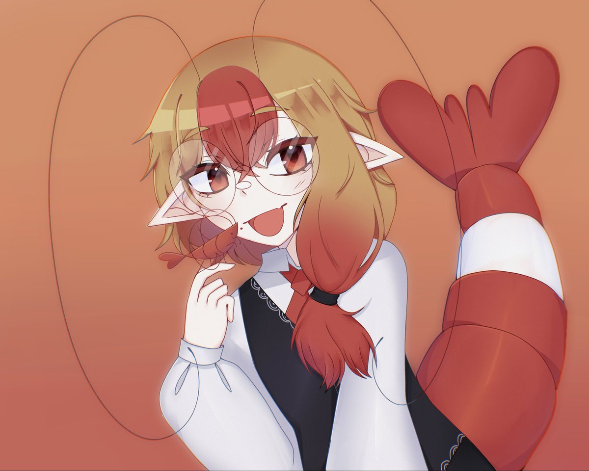 J’ai enfin à nouveau un téléphone (oui oui je l’avais perdu pour ceux pas sur discord) • n • 

Ducoup voilà l’illustration pour l’anniversaire de <a href="/chose_crevette/">Chose Crevette 🚂🦐 | Artist</a> en qualité ++ 🦐