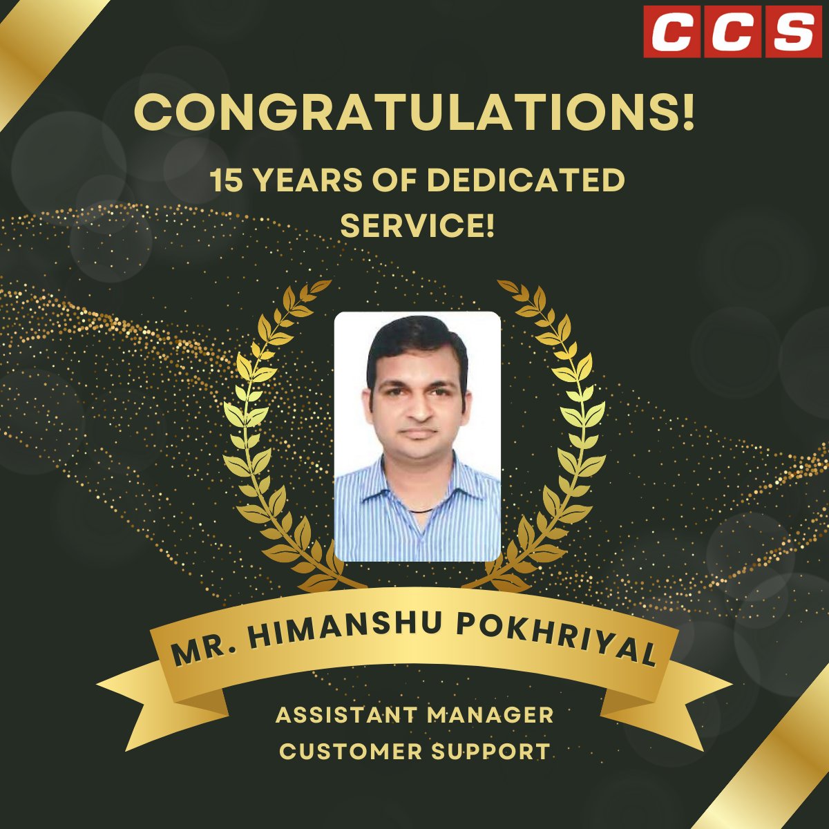 CCSComputersPL's tweet image. Celebrating 15 remarkable years of Himanshu Pokhriyal — a journey marked by consistency, integrity, and quiet excellence. Your contribution continues to shape the CCS story.

#WorkAnniversary #15YearsStrong #TeamCCS #CCSComputers