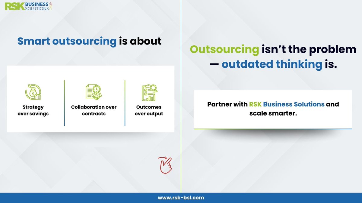 rsk_bsl's tweet image. Let’s be honest, outsourcing often gets misunderstood. 

But when done right, it can be the smartest move your team makes. 

At RSK Business Solutions, we don’t take work off your hands — we build success with your team.

#ITOutsourcing #AgilePartnership #SoftwareDevelopment
