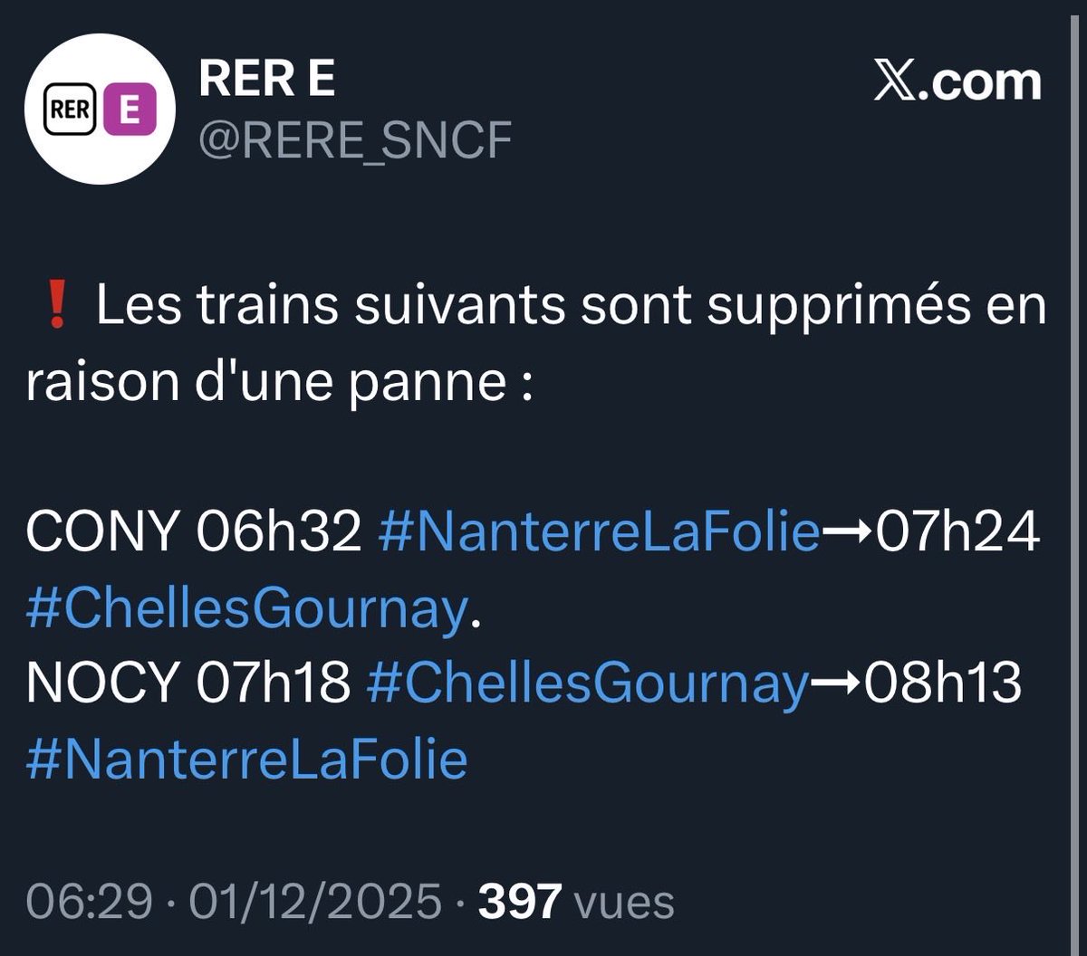 STOP GALÈRE : Transports IDF tweet media