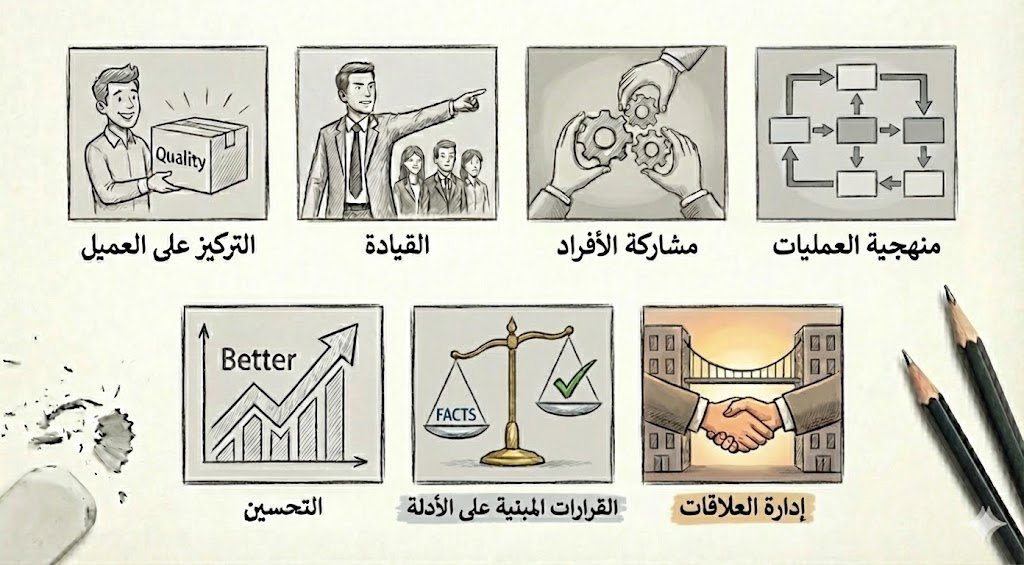 <a href="/khwbraa/">خبراء</a> @QMK4IA المبدأ السابع: إدارة العلاقات.
جودة منتجك النهائي تعتمد بشكل مباشر على جودة علاقاتك مع من حولك.
مبدأ "#إدارة_العلاقات" في الجودة  يتجاوز مفهوم " #الصفقة" (أنا أربح وأنت تخسر) إلى مفهوم "#الشراكة" (تبادل المنفعة والثقة)...