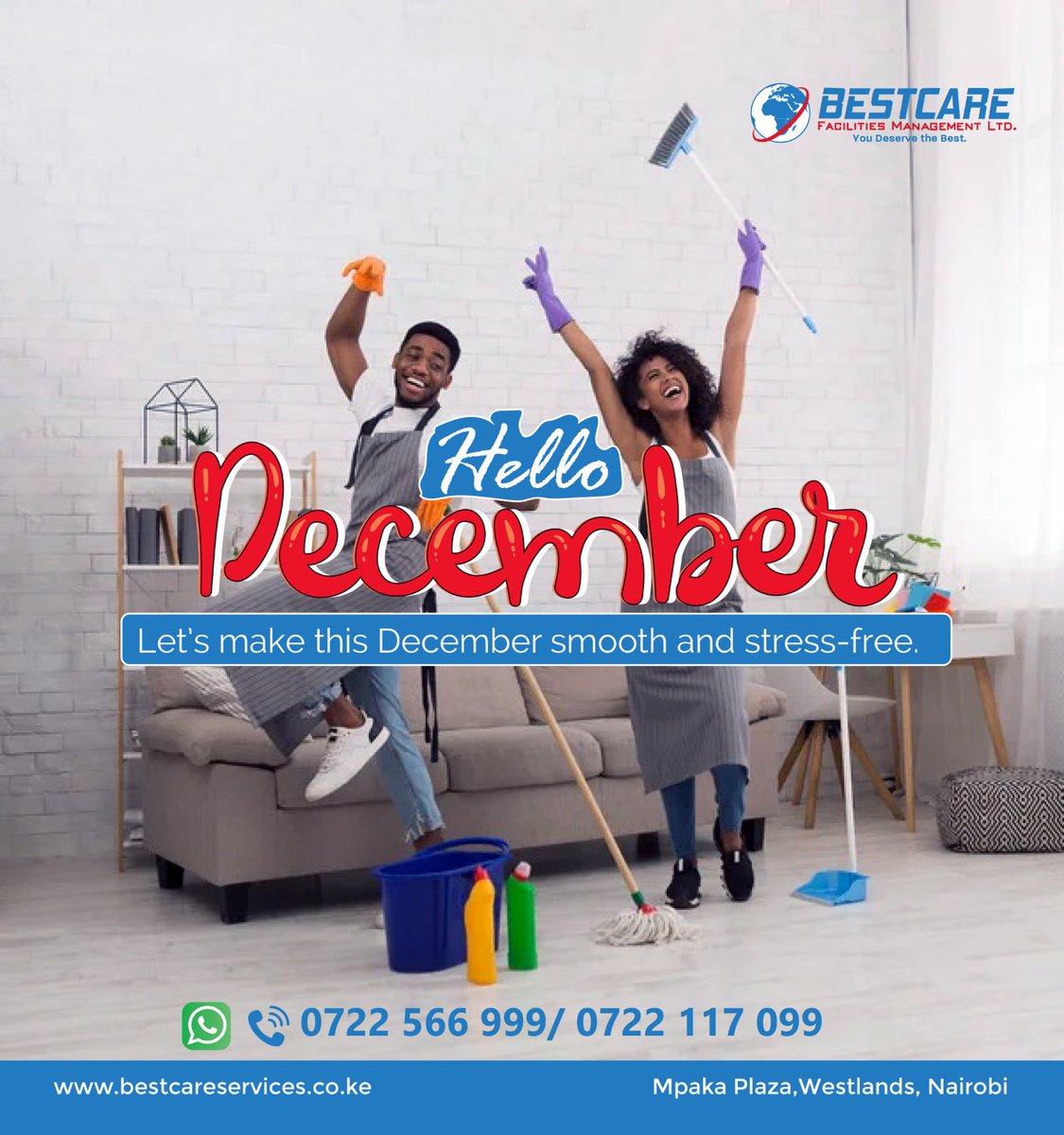 BestcareKe's tweet image. Hello December! Don&apos;t let holiday cleaning stress you out. Let Bestcare make this month smooth and stress-free! We handle the mess so you can enjoy the season.

Call 0722 566 999 or email us at info@bestcareservices.co.ke

Stamford Bridge||#PremierLeague||Babu Owino||Red Card