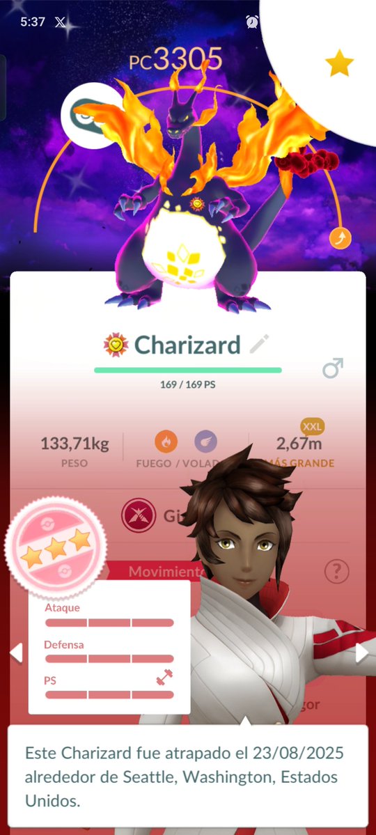 rolando17ABG's tweet image. Finalmente termine con el entrenamiento 🥹🔥💪🏻

Charizard ✨ Gigamax 💯 Con fondo(XXL) 😮‍💨

#PokemonGo