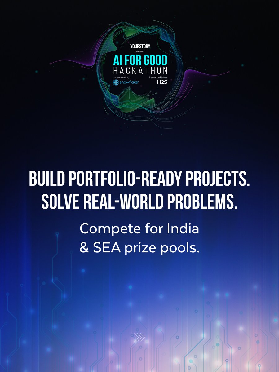 hack2skill's tweet image. The AI for Good Challenge is here! Use Snowflake &amp;amp; AI to solve real-world problems in Health/Climate. $5K USD prize pool. Registration ends Jan 4. Don&apos;t miss the window!

➡️ rebrand.ly/AIforGood

#AIFORGOOD #Snowflake #Hackathon #DataScience