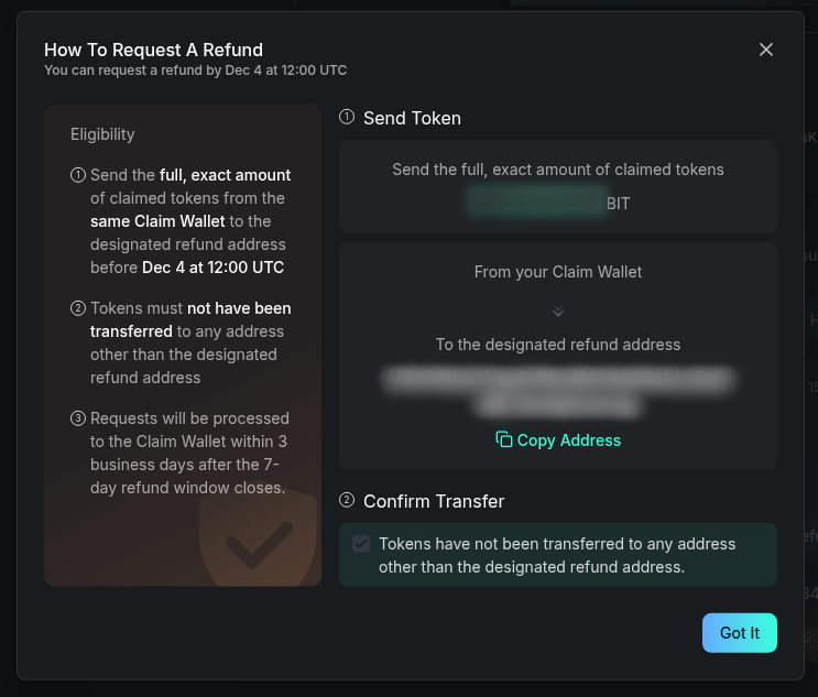 各位老鐵注意啦！關於 Kaito 的 BIT 退款～ 這種事情最怕就是手殘弄錯，說實話，要是因為操作失誤導致退款失敗，那真的會想捶心肝啊！😅

來來來，兄弟我幫大家整理了『保姆級』重點，想退款的趕緊看過來：我是已經處理了～就等退款了 🤣

『退款截止時間』要記好！⏰ 錯過就沒了喔～
* 截止期限：12