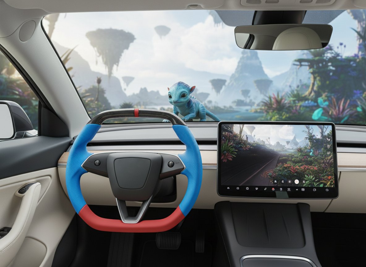 AxecoWorld's tweet photo. AXECO tesla steering wheel -super enhancer, from the heart of an alien world comes a legend reborn. It turns every road into a cinematic journey, your story begins once you get it. 🔵🎬🌙
👉https://t.co/rbKecfuqcg
#teslamodel3highland #steeringwheel #avatar  #Pandora #giftforher https://t.co/lX5Zgxnp5c