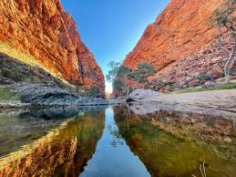 Simpsons Gap is one of the gaps in the West MacDonnell Ranges in Australia's Northern Territory. It is located 18 kilometres west from Alice Springs, on the Larapinta Trail. The gap is home to various plants and wildlife, including the black-footed rock-wallaby.