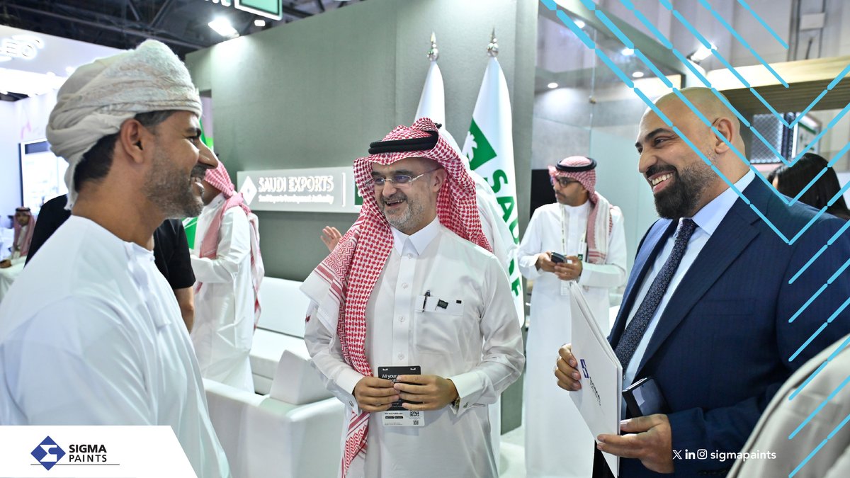 سعدنا بمشاركة #دهانات_سيجما الناجحة ضمن جناح هيئة تنمية الصادرات السعودية في معرض #Big5 دبي 2025.

أتاح لنا هذا الحدث فرصة عرض أحدث حلول الدهانات وتعزيز التزامنا بدعم الابتكار السعودي على الساحة الدولية.

كل الشكر لـ #هيئة_الصادرات_السعودية على دعمهم  والذي أضاف قيمة حقيقية