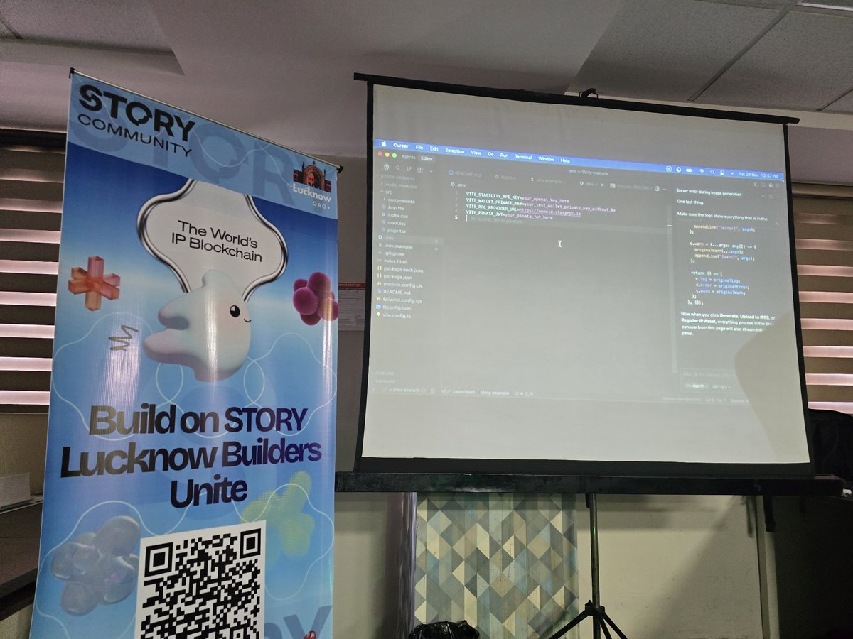 Lucknow_DAO's tweet photo. gm, builders!
We’re LIVE at Cubispace for Build on STORY: Lucknow Builders Unite.
Laptops open, energy high let’s build. ⚡️
#BuildOnStory https://t.co/WzkrUf07dI