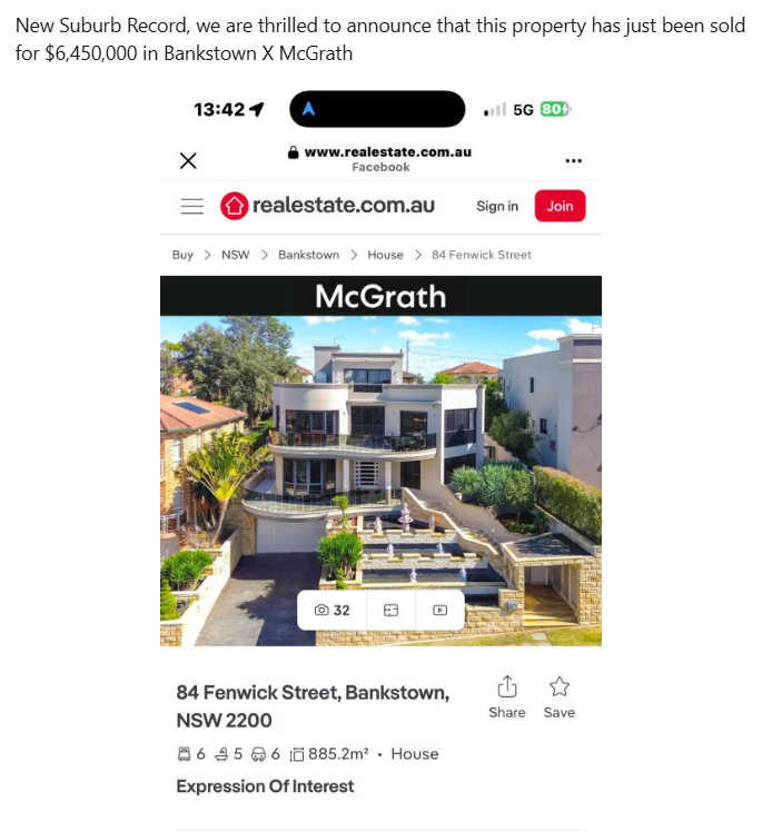 BANKSTOWN... $6.4m 🥸