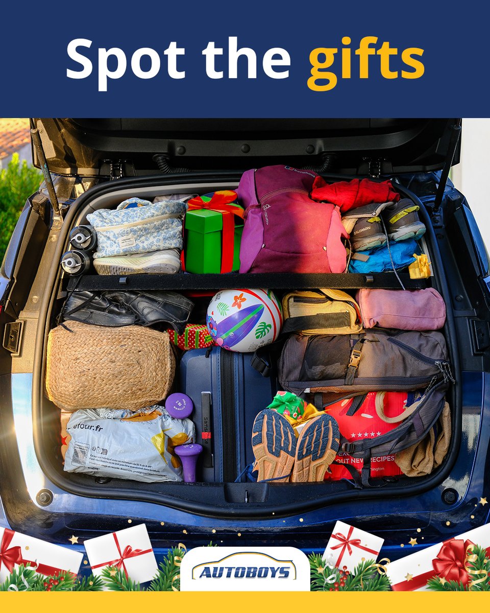 We tucked little holiday surprises in for the season. How many presents are hiding in the trunk? 🎁👀

#Autoboys #HolidayFun #SpotTheGifts