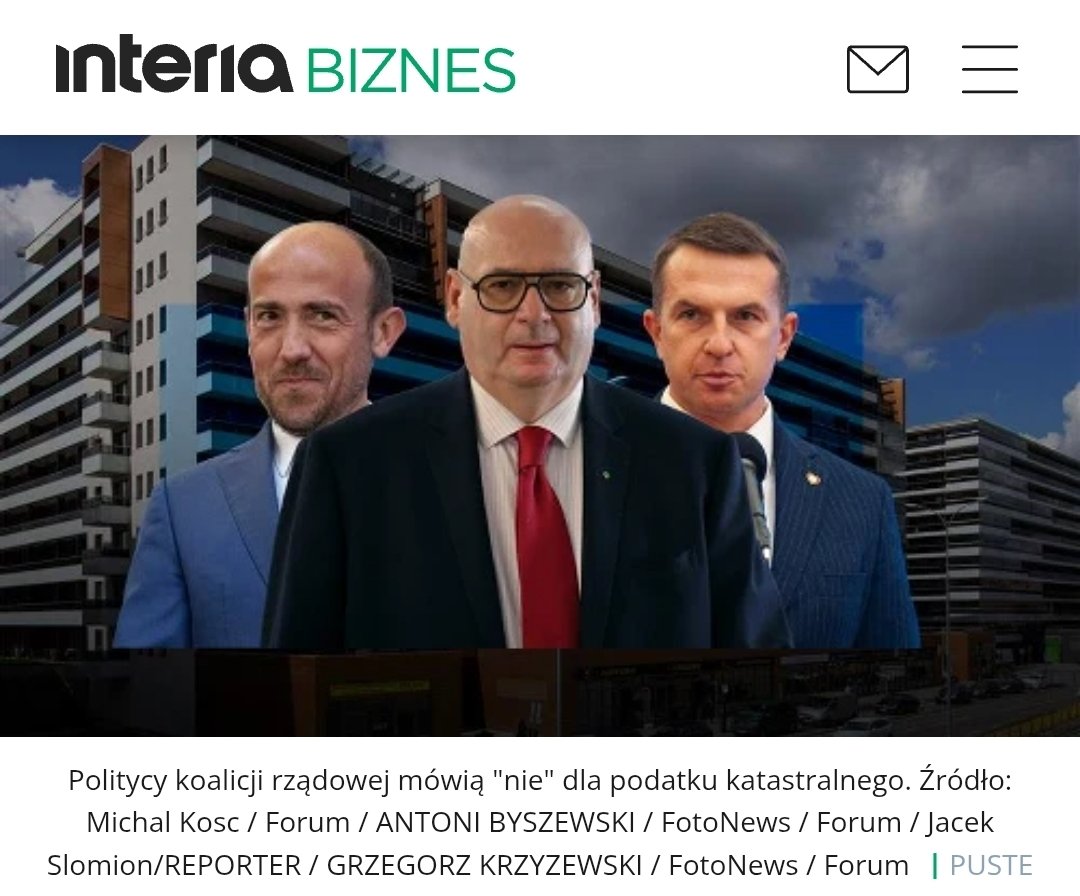 W artykule o podatku katastralnym najważniejsze jest pod koniec.

"Opór polityków wobec opodatkowania mieszkań jest duży, a straszenie takim podatkiem często uprawiali politycy obecnej opozycji, mimo że nie tylko w Europie, ale też Stanach Zjednoczonych, taki podatek występuje.