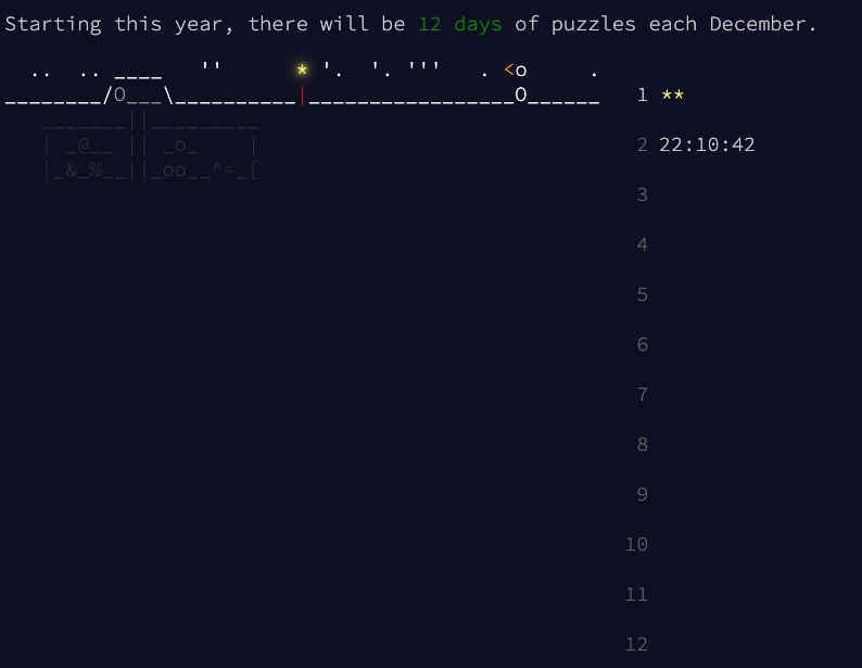 hosseeb's tweet image. Every December, I do #AdventOfCode, a coding problem advent calendar, to prevent my coding skills from getting rusty. Will live tweet them to try to keep myself accountable.

Just finished day 1. Slow start but it ramps up with each day. Only 12 problems this year (with 2 parts…