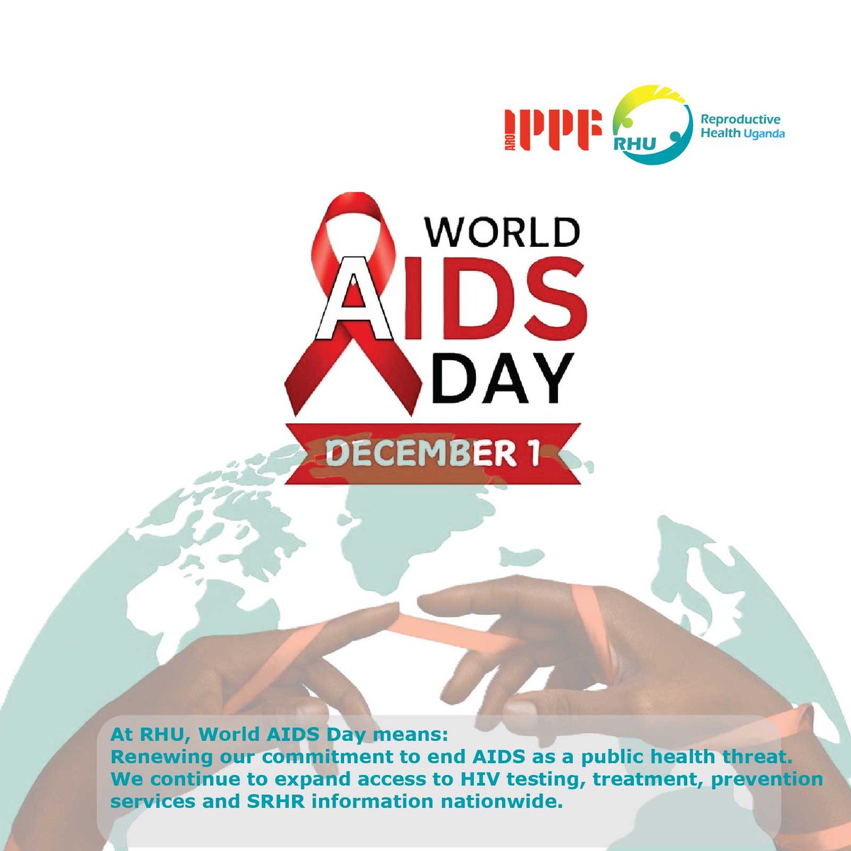 RHUganda's tweet photo. Every year on December 1st, the world pauses to remember, reflect, and recommit to the fight against HIV and AIDS.

For RHU, World AIDS Day is more than a date on the calendar. It is a promise.

A promise to uphold dignity.
A promise to protect the vulnerable.
A promise to ensure that no one is left behind.
#WeAreRHU #WorldAIDSDay2025
